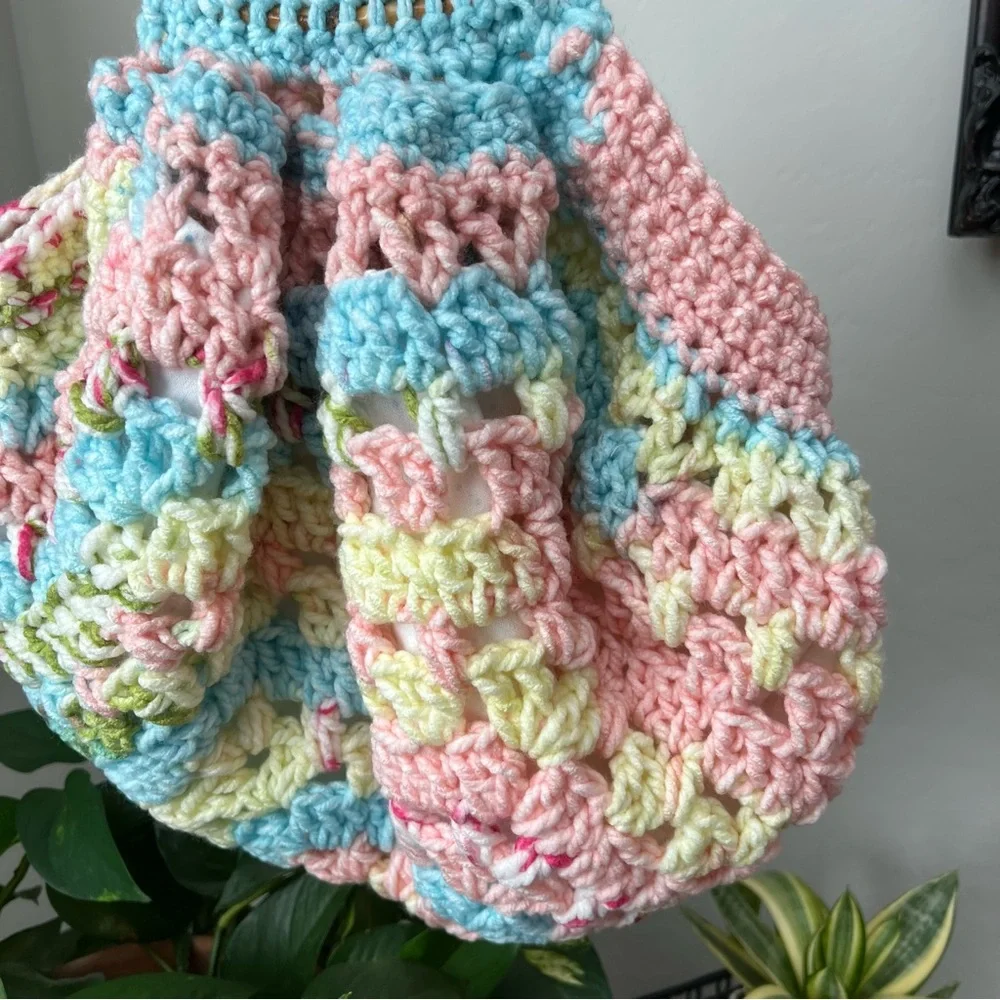 Handmade Crochet Hobo Handbag